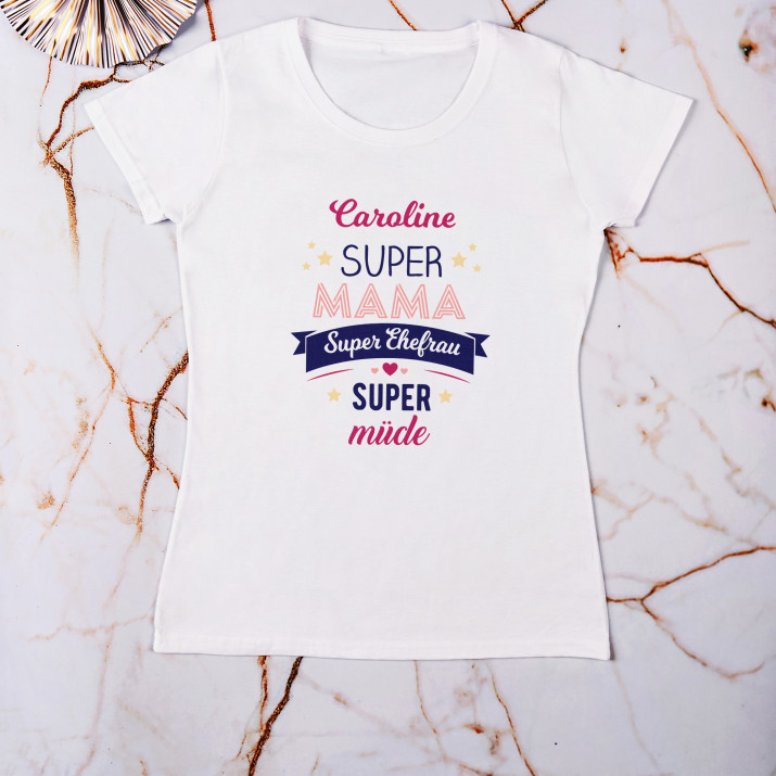 Super Müde - T-Shirt mit Aufdruck für Damen